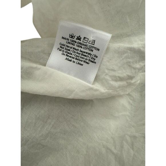 Revolve AUGUSTE  Dress Women S White Ruffle Mini Babydoll Tierd Textured Fairy - Picture 5 of 6